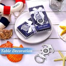 海洋錨瓶開啟器,流行的婚禮派對禮物和裝飾用品,適用於海灘主題派對,新娘派對周年紀念和嬰兒派對 - 銀色 - 查看 7