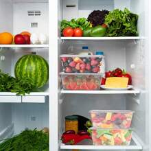 Meal Prep Containers,50 Pack 1 Compartment Food Storage Containers With Lids,Disposable Bento Box Reusable Plastic Lunch Box Kitchen Food Take-Out Box Microwave Dishwasher Freezer Safe(34 Oz) - White - View 4