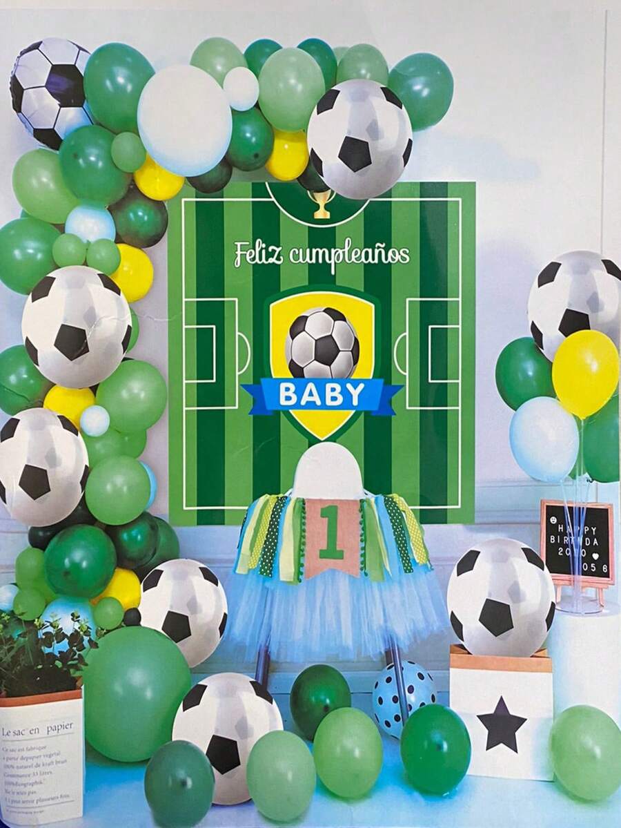 Globos para cumpleaños niño 48pzs - Verde - Ver 1