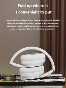 K72 Long Battery Life Low Latency Gaming Wireless Headset - White - White - View 4