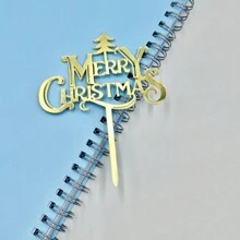 10pcs Acrylic Cake Toppers For Party, Christmas, Birthday Cake Decorations,Christmas