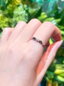 1 Miếng Lãng mạn Trang trí trái tim Nhẫn Quý cô Đồ trang sức Đối với phụ nữ S925 Bạc nguyên chất Nhẫn Hứa Tốt Đồ trang sức Qủa tặng Dành cho Cô gái Bữa tiệc vũ hội Đối với lovers' Nhẫn - Hoa hồng vàng - Xem 3