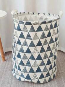 Multicolor Foldable Laundry Basket. Linen And Cotton Laundry Basket For The Home. Storage Basket, Laundry Organizer. Random Colors. - Multicolor - View 5