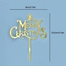 10pcs Acrylic Cake Toppers For Party, Christmas, Birthday Cake Decorations,Christmas