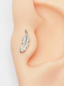 Stud Earrings - 銀色 - 查看 2