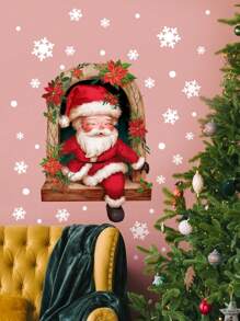 1 bộ/2 cái Hoạt hình Ông già Noen & Hình bông tuyết Nhà  Trang trí Giấy dán tường - Nhiều màu - Xem 6