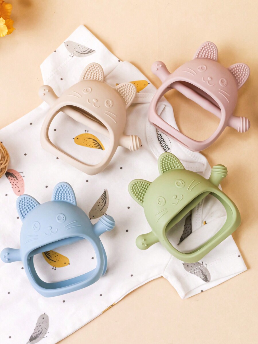 1pc Baby Teether Mitten, Silicone Teether AntiDrop Baby Teething Toy