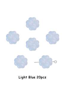 20 Hạt Thủy Tinh Tự Làm Hình Cỏ Bốn Lá Ngẫu Nhiên - Nhiều màu - Xem 9