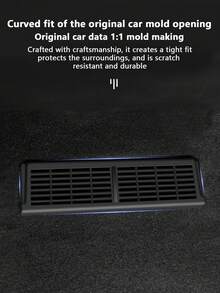 2 件黑色 Abs 車出風口蓋適用於 Tesla Model Y/model 3,出風口保護網罩內裝改裝零件 - 黑色 - 查看 6