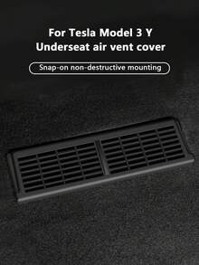 2 件黑色 Abs 車出風口蓋適用於 Tesla Model Y/model 3,出風口保護網罩內裝改裝零件 - 黑色 - 查看 2