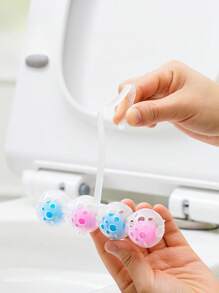 2pcs Hanging Aromatic Toilet Cleaner With Automatic Deodorization & Colored Foam - Multicolor - View 4