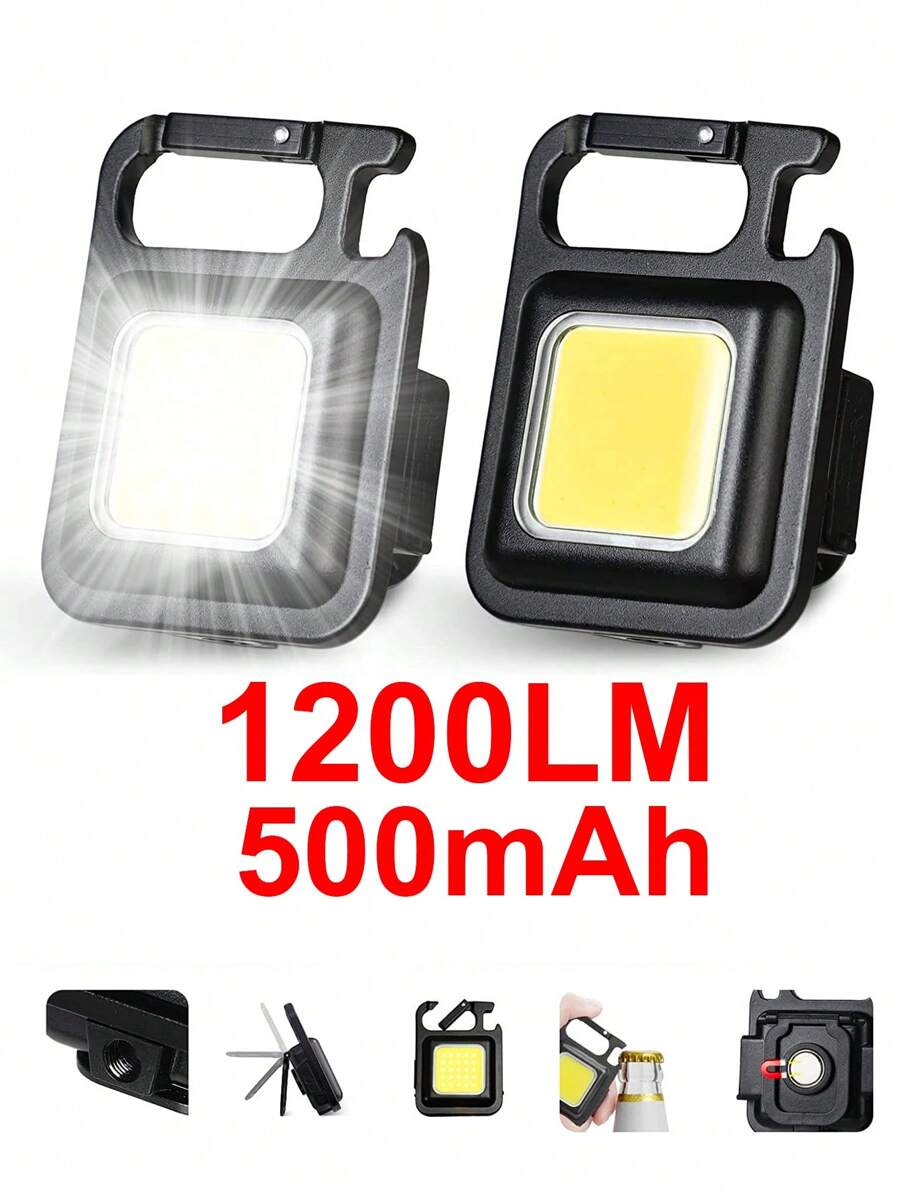 1pc Aluminum Flashlight, 1200LM, 600mAh power Multifunction Torches For Indoor & Outdoor With Strong Light - White - View 1