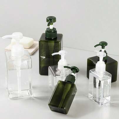 1 件透明按压瓶，适用于沐浴泡沫、洗衣液、洗发水分配器、浴室乳液和洗手液家居浴室装饰秋季装饰返校