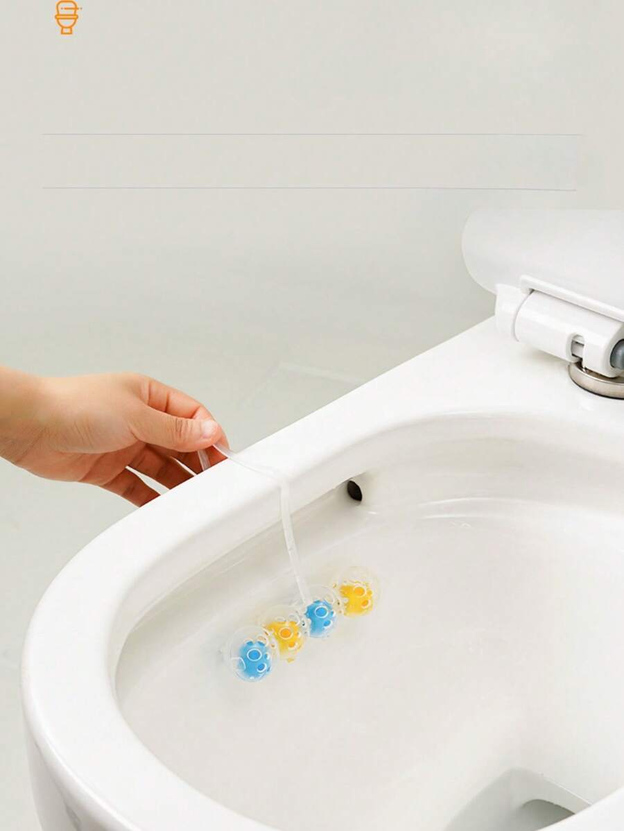 2pcs Hanging Aromatic Toilet Cleaner With Automatic Deodorization & Colored Foam - Multicolor - View 1