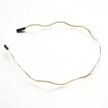 شريط رأس معدني ذهبي موجي بسيط وأنيق مناسب للارتداء اليومي للنساء، تيجان، شريط شعر، حلقة شعر، اكسسوارات شعر، قطعة رأس