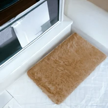 Decorative Rug, Plush Rug - 브라운 - 보기 2