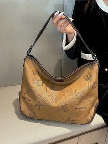 Large Capacity Bucket Bag Women's New Handbag, Unique Design For Commuting, Tote Bag, Shoulder Bag And Crossbody Bag - Khaki - View 4