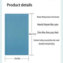 新款戶外運動腕帶,適用於跑步、攀登、健身、籃球等運動,冷卻、吸汗、舒適、透氣、冰涼,單獨包裝,透氣吸濕快速冷卻腕帶 - 玫紅色 - 查看 4