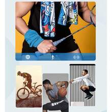 新款戶外運動腕帶,適用於跑步、攀登、健身、籃球等運動,冷卻、吸汗、舒適、透氣、冰涼,單獨包裝,透氣吸濕快速冷卻腕帶 - 玫紅色 - 查看 2