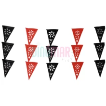 Banderin de Plastico Dia de Muertos Fiesta Decoracion Halloween Banderines 5m Negro - Naranja - Ver 3