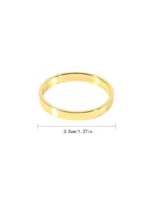 4-24 chiếc vòng kim loại trơn đơn, kẹp giữ khăn ăn thích hợp cho đám cưới, tiệc, trang trí bàn ăn - Vàng - Xem 3