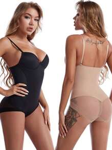 MEIYATING 2 Packs Solid Shapewear Bodysuit - Multicolor - View 1