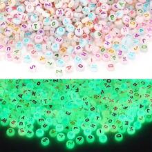 100入組可愛發光丙烯酸圓形字母標誌珠子,適用於手鍊、項鍊、耳環、鑰匙扣裝飾派對禮品配件 - 100顆符號夜光 - 查看 9