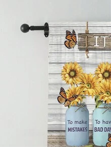 2入組農家向日葵廚房窗簾,不附帶洞窗簾,至臥室辦公室廚房客廳學習家庭裝飾 - 彩色 - 查看 6