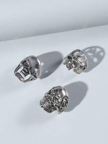 1入組男孩骷髏戒指套裝 - 黑色 - 查看 5