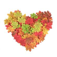 200pcs Mixed Colors Autumn Artificial Maple Leaf Festival Decoration Fall Fake Leaves Crafts Garland Wedding Party XMAS Thanksgiving Decor,8cm (50/100/200pcs), Valentine's Day, Gift Gifts Birthday Graduation,Fall Decor,Autumn,Fake Plants