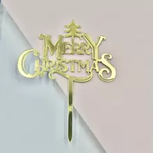 10pcs Acrylic Cake Toppers For Party, Christmas, Birthday Cake Decorations,Christmas