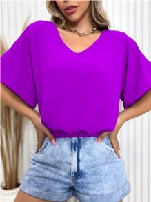 Women Blouses - Màu Hoa hồng đỏ - Xem 2