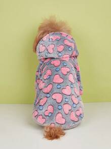 1 Chiếc Áo hoodie bằng vải polyester dày dặn, ấm áp, có thể giặt được, phù hợp cho mèo và chó cỡ nhỏ và vừa ngủ ở nhà hoặc đi chơi vào mùa thu đông (Sản phẩm tương đối nhỏ, nên mua lớn hơn 1-2 cỡ) - Nhiều màu - Xem 1