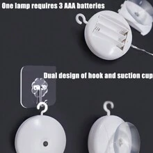 聖誕裝飾燈、電池供電的 Led 吊燈。吸盤掛鉤聖誕老人形狀燈。適用於聖誕樹、花圈、窗玻璃、派對、度假屋室內外裝飾