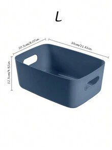 1PC- Storage box Desktop cosmetics storage - Clutter storage box Storage basket - plastic snacks household kitchen storage box-green - Green - View 9