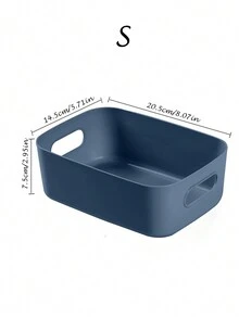 1PC- Storage box Desktop cosmetics storage - Clutter storage box Storage basket - plastic snacks household kitchen storage box-green - Green - View 11