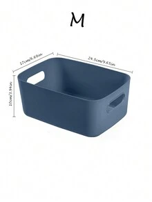 1PC- Storage box Desktop cosmetics storage - Clutter storage box Storage basket - plastic snacks household kitchen storage box-green - Green - View 10