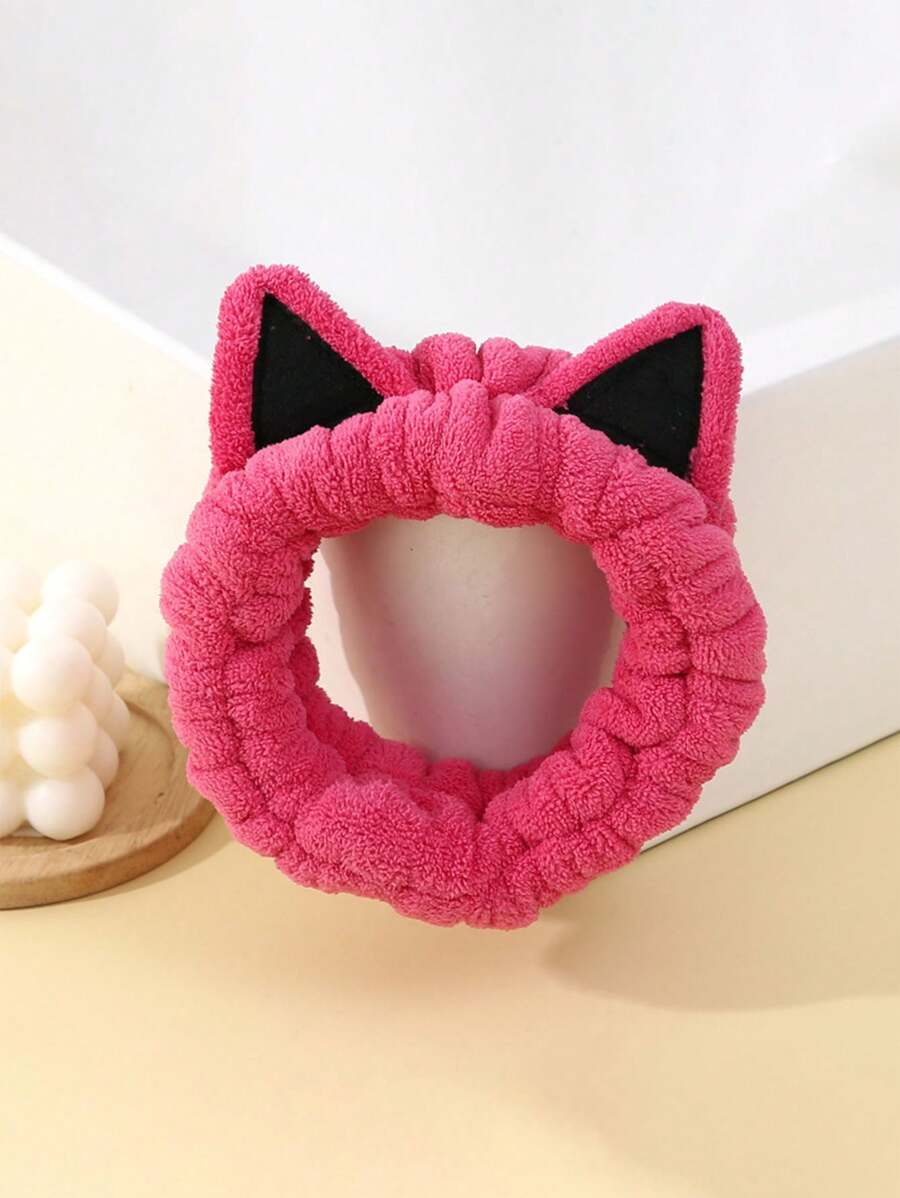 Diadema De Orejas De Gato - Rosa - Rosa Fucsia - Ver 1