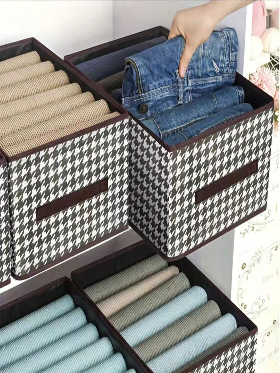 1 Miếng Họa tiết Nanh sói Gấp lại Túi bảo quản Có tay cầm , Có thể tái sử dụng Hộp Đối với Quần áo , Sách , Đồ Chơi , , Vật dụng trong nhà Tiết kiệm không gian Hộp đựng Đối với Tủ đóng tường , Tủ , Phòng ngủ , Nhà , Ký túc xá - Nhiều màu - Xem 1