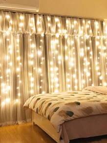 10 Meters LED Garland Curtain Light 8 Modes USB Remote Control Fairy Light String For Home Decoration - Yellow - View 1