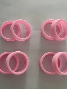 件/套行李箱輪罩，辦公輪椅輪罩，便攜式行李箱輪保護罩彩色矽膠行李輪罩行李萬向輪輪罩，降噪輪罩辦公椅，旅行配件，隨身行李箱輪罩適合大多數輪子行李套裝旅行返校旅行必需品飛機行李箱隨身攜帶學生男女度假行李 - 粉色 - 查看 6