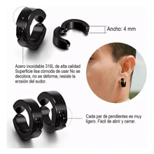 10 Par Piercing Falsos Aretes Acero Inoxidable Para Hombre - Multicolor - Ver 3