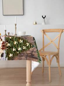 1pc Christmas Themed Pattern Printed Tablecloth - color - View 3
