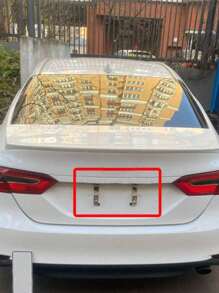 2 Piezas Soportes De Matrícula Para Carros Con Carga De Resorte Y Soporte De Acero Inoxidable Rectangular, Sujetadores Para Matrícula O Placa De Remolque - Albaricoque - Ver 2