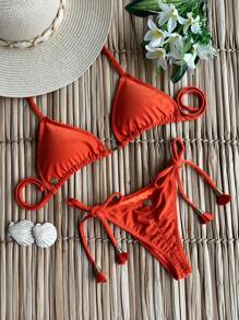 Women Bikini Sets - trái cam - Xem 3