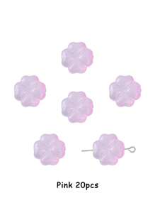 20 Hạt Thủy Tinh Tự Làm Hình Cỏ Bốn Lá Ngẫu Nhiên - Nhiều màu - Xem 6