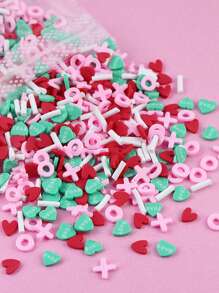 10克浪漫美甲配件红心聚合物粘土薄片情人节美甲装饰指甲饰品用品