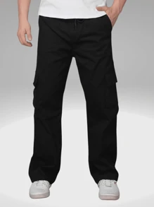 Calça Cargo Masculina Preta - Preto - Visão 4