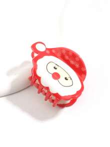 1個可愛的卡通聖誕老人髮夾適合女性日常佩戴和聖誕節裝飾