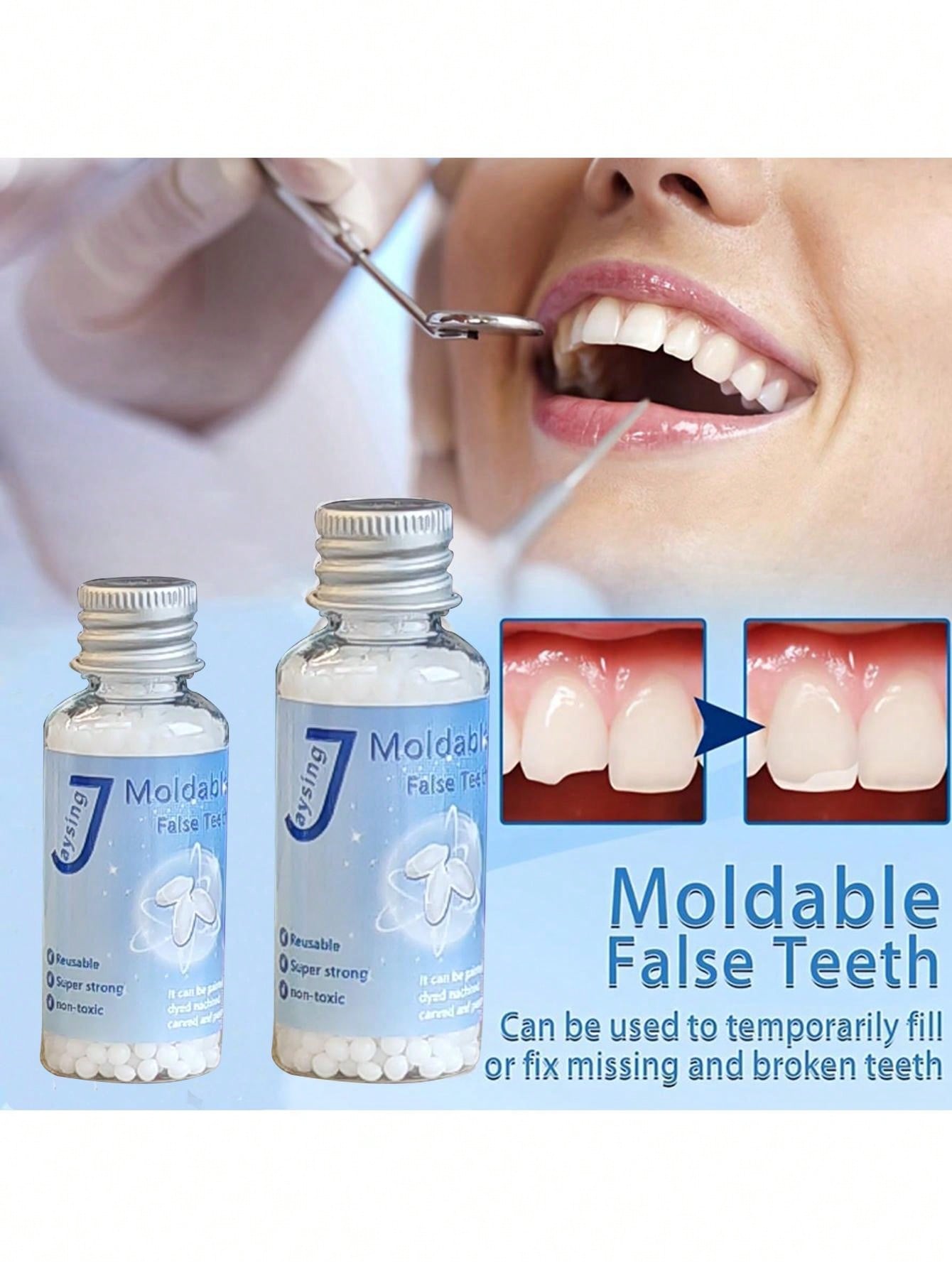 2023 NEW ARRIVE Resin False Teeth That Fit Solid Glue Temporary Tooth